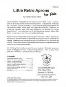 INVENTORY REDUCTION - Little Retro Aprons for Kids sewing pattern book by Cindy Taylor Oates of Taylor Made Designs 3