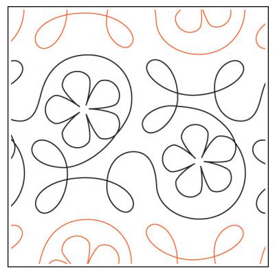 INVENTORY REDUCTION - Ginger Flower Tear Away Quilting Design from Apricot Moon Designs