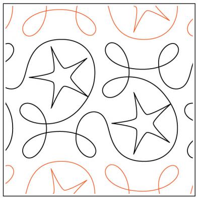  INVENTORY REDUCTION - Ginger Star Tear Away Quilting Design from Apricot Moon Designs