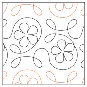 Ginger Flower Tear Away Quilting Design from Apricot Moon Designs