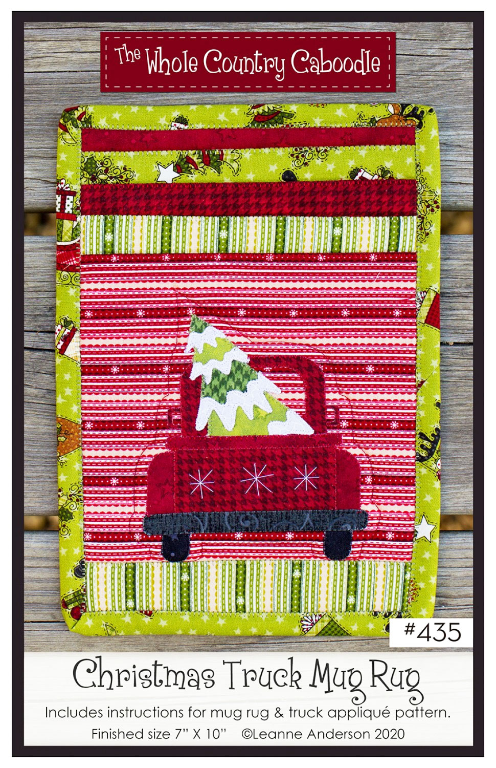 Christmas-Truck-Mug-Rug-sewing-pattern-The-Whole-Country-Caboodle-front