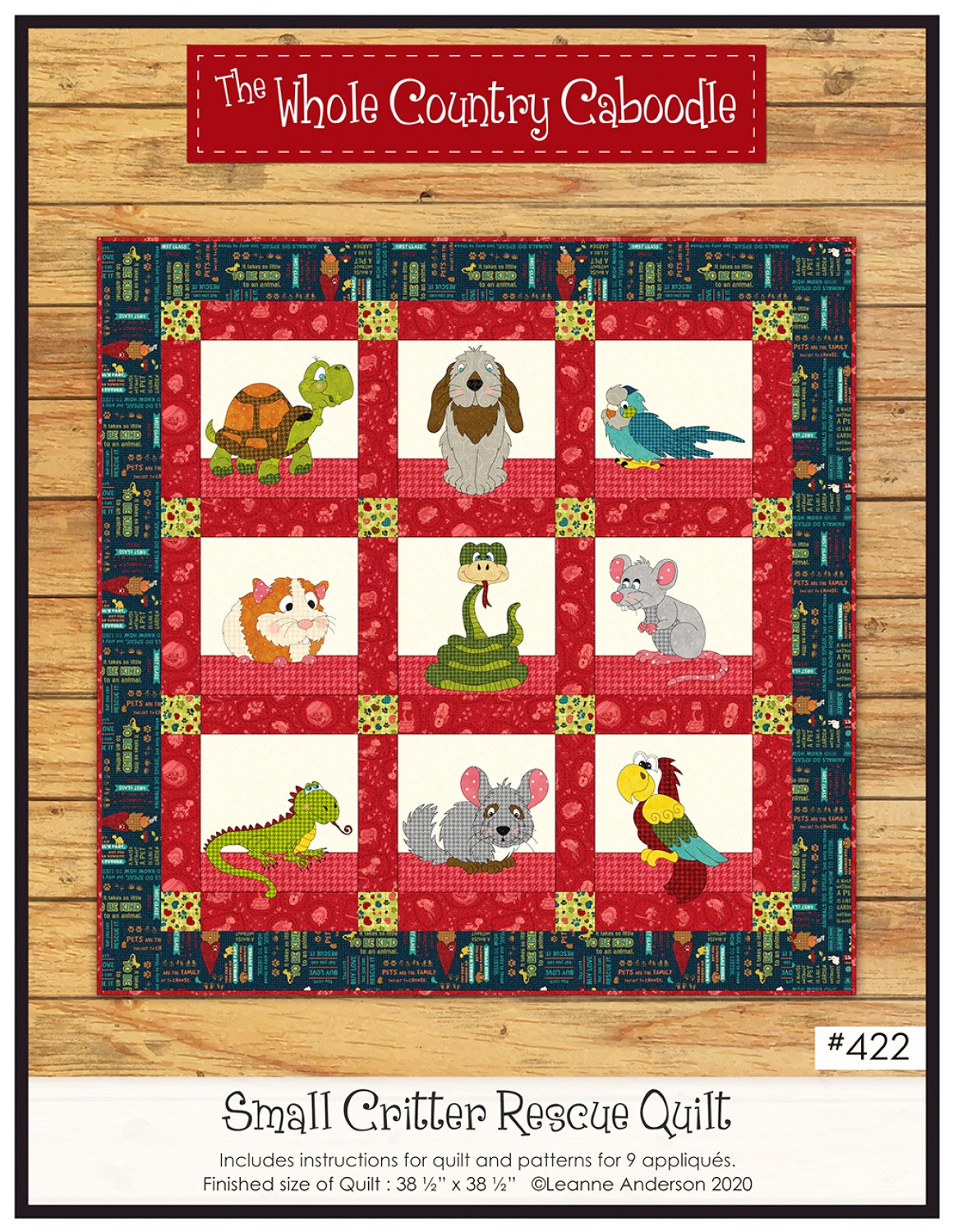 Small-Critter-Rescue-Quilt-sewing-pattern-The-Whole-Country-Caboodle-front