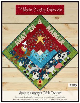 Away In A Manger table topper sewing pattern from The Whole Country Caboodle