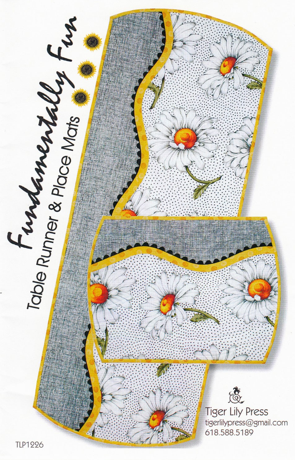 Fundamentally-fun-table-runner-and-place-mats-sewing-pattern-Tiger-Lily-Press-front