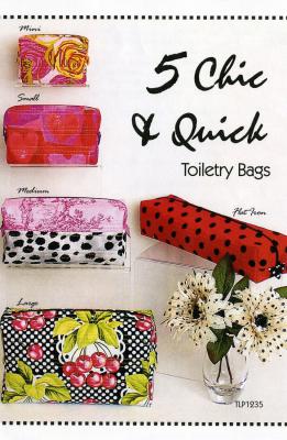 INVENTORY REDUCTION...5 Chic & Quick Toiletry Bags sewing pattern by Tiger Lily Press