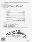 Sweet Hearts quilt sewing pattern from Toni Whitney Designs 1