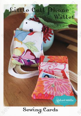 Little Cell Phone Wallet sewing pattern card from Valori Wells Designs