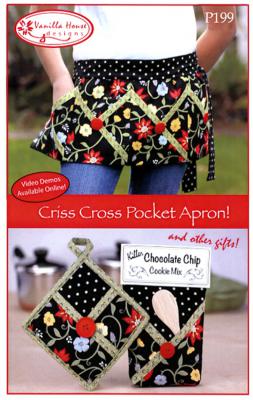Criss Cross Pocket Apron sewing pattern from Vanilla House Designs