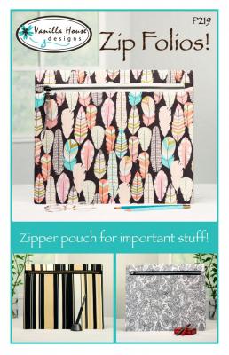 CLOSEOUT - Zip Folios! sewing pattern from Vanilla House Designs