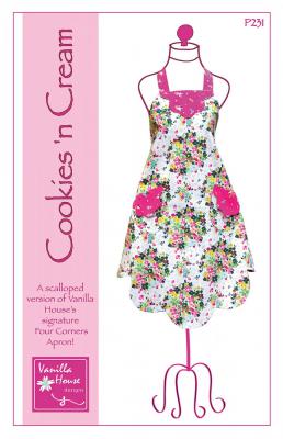 Cookies N Cream apron sewing pattern from Vanilla House Designs