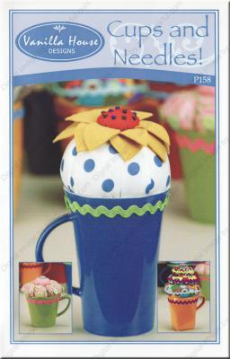 CLOSEOUT - Cups and Needles Pinchushions sewing pattern from Vanilla House Designs