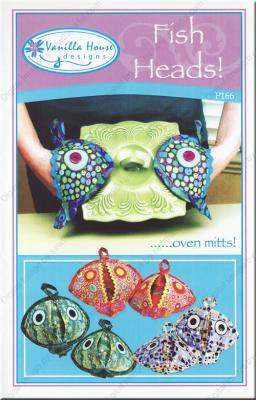 Fish Heads Oven Mitts sewing pattern from Vanilla House Designs