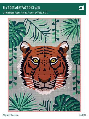 CLOSEOUT - The Tiger Abstractions quilt sewing pattern from Violet Craft