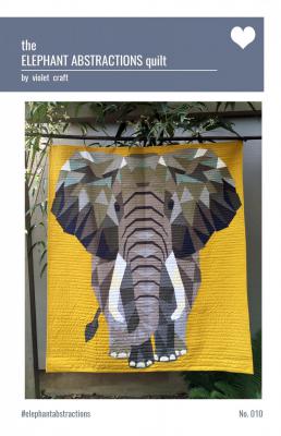 CLOSEOUT - The Elephant Abstractions quilt sewing pattern from Violet Craft