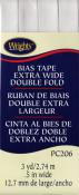 CLOSEOUT - Extra Wide Double Fold Bias Tape from Wrights - White
