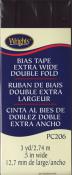 Extra Wide Double Fold Bias Tape from Wrights - Black
