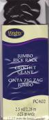CLOSEOUT - Jumbo Rick Rack from Wrights - Black