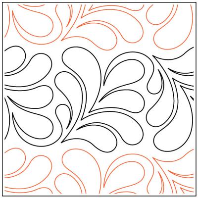 INVENTORY REDUCTION - First Feathers PAPER longarm quilting pantograph design by Andi Rudebusch