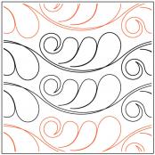 INVENTORY REDUCTION - Andi's Feather Curl PAPER longarm quilting pantograph design by Andi Rudebusch