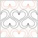 Andi's Ribbon Heart quilting pantograph sewing pattern from Andi Rudebusch