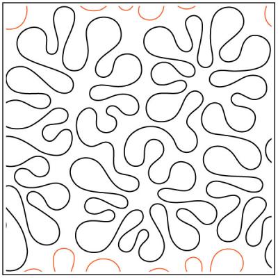INVENTORY REDUCTION - Apricot Moon's Splat PAPER longarm quilting pantograph design by Apricot Moon Designs