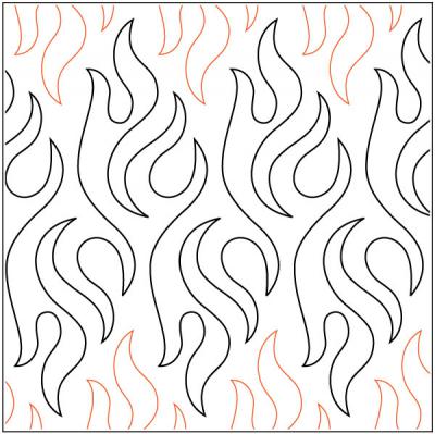 INVENTORY REDUCTION - Hot Nights PAPER longarm quilting pantograph design by Apricot Moon Designs