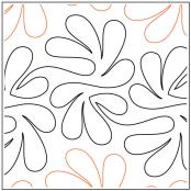 Apricot Moon's Flounce quilting pantograph pattern from Apricot Moon Designs