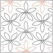 Dainty Lady Floral PAPER longarm quilting pantograph design Apricot Moon Designs