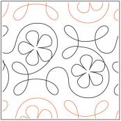 INVENTORY REDUCTION - Ginger Flower PAPER longarm quilting pantograph design by Apricot Moon Designs