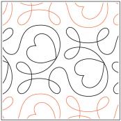 INVENTORY REDUCTION - Ginger Heart PAPER longarm quilting pantograph design by Apricot Moon Designs 1