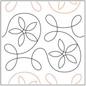 Ginger Spring PAPER longarm quilting pantograph design Apricot Moon Designs