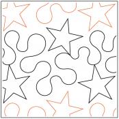 INVENTORY REDUCTION - Star Shine PAPER longarm quilting pantograph design by Apricot Moon Designs