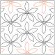 Dainty Lady Floral PAPER longarm quilting pantograph design Apricot Moon Designs
