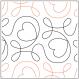 Ginger Heart PAPER longarm quilting pantograph design by Apricot Moon Designs