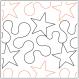 Star Shine quilting pantograph pattern from Apricot Moon Designs