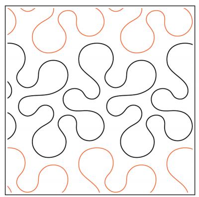 INVENTORY REDUCTION - Classic Stipple PAPER longarm quilting pantograph design from Apricot Moon Designs