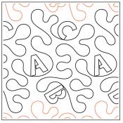 Alpha Doodle PAPER longarm quilting pantograph design by Sarah Ann Myers 1