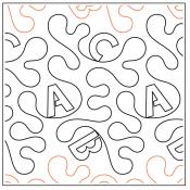 Alpha Doodle PAPER longarm quilting pantograph design by Sarah Ann Myers