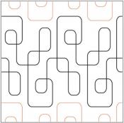 Cool Beans PAPER longarm quilting pantograph design by Apricot Moon Designs