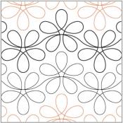 Flower Child PAPER longarm quilting pantograph design by Apricot Moon Designs