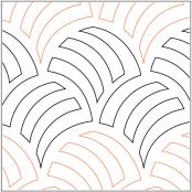 INVENTORY REDUCTION - Woven Wind PAPER longarm quilting pantograph design by Apricot Moon Designs