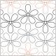 Flower Child PAPER longarm quilting pantograph design by Apricot Moon Designs