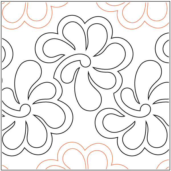 Feathers-in-bloom-quilting-pantograph-pattern-Barbara-Becker