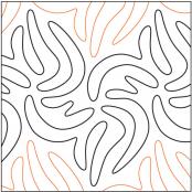 INVENTORY REDUCTION - Banana Swirls PAPER longarm quilting pantograph design by Barbara Becker