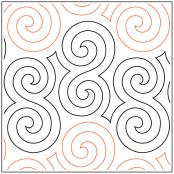INVENTORY REDUCTION - Becker's Crop Circles PAPER longarm quilting pantograph design by Barbara Becker