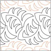 Becker's Ferns PAPER longarm quilting pantograph design by Barbara Becker