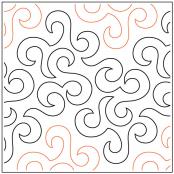 Curlique PAPER longarm quilting pantograph design by Barbara Becker