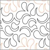 INVENTORY REDUCTION - Drunken Feathers PAPER longarm quilting pantograph design by Barbara Becker