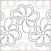 INVENTORY REDUCTION - Feathers in Bloom PAPER longarm quilting pantograph design by Barbara Becker