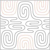 INVENTORY REDUCTION - Modernish #2 PAPER longarm quilting pantograph design by Barbara Becker